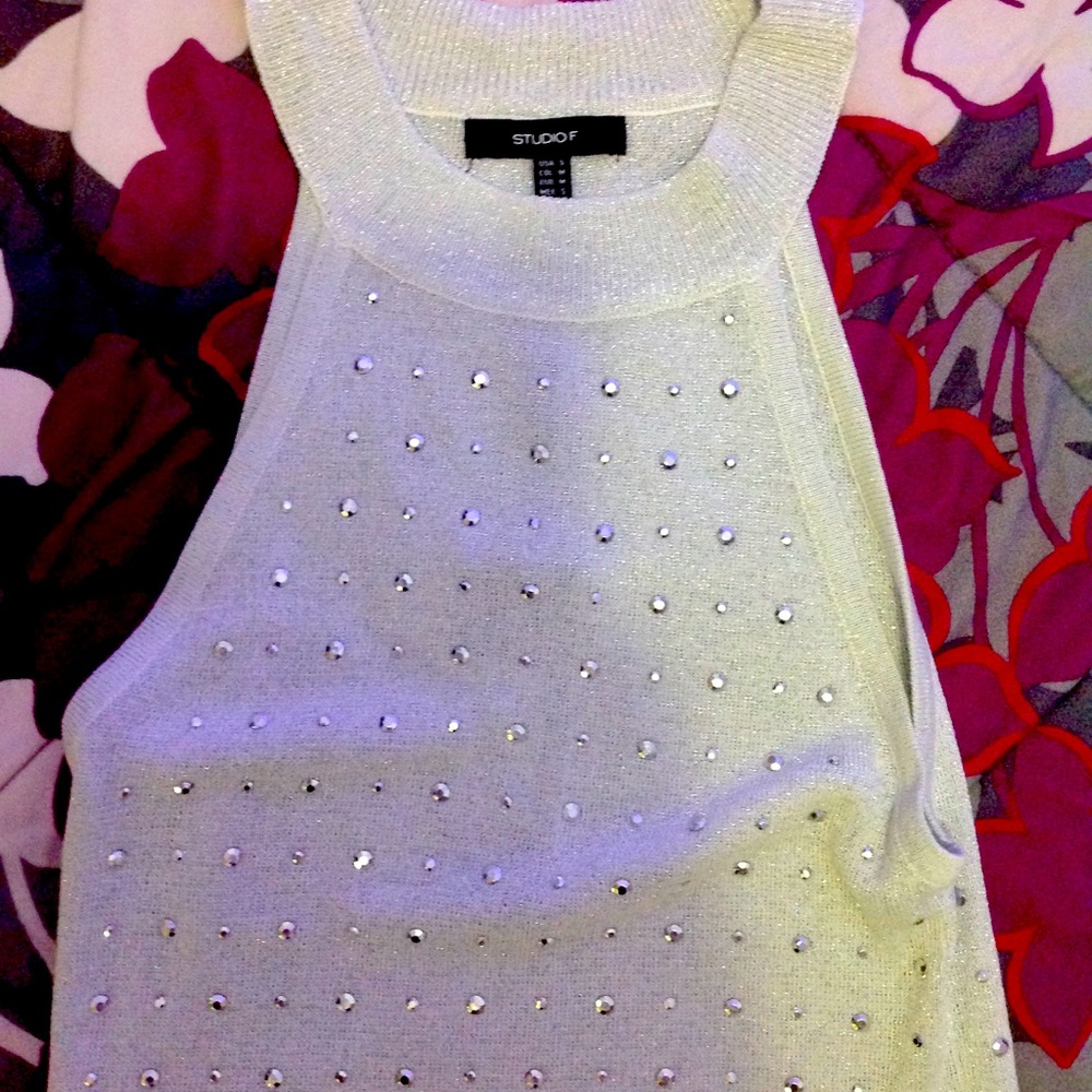 Studio F pearl cream top